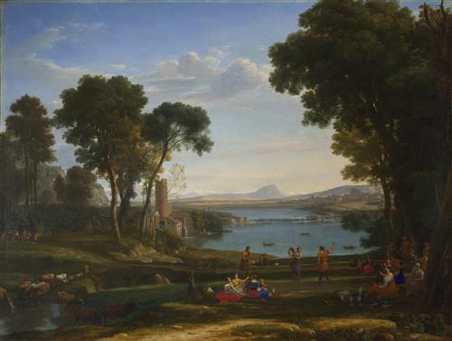 Постер (плакат) Landscape with the Marriage of Isaac and Rebecca
