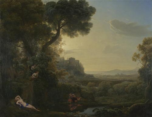 Постер (плакат) Landscape with Narcissus and Echo
