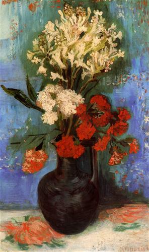Постер (плакат) Vase with Carnations and Other Flowers
