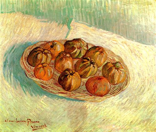 Постер (плакат) Still Life with Basket of Apples to Lucien Pissarro
