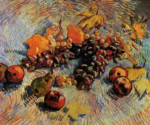 Постер (плакат) Still Life with Apples, Pears, Lemons and Grapes

