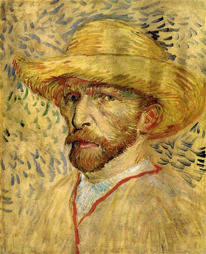 Постер (плакат) Self-Portrait with Straw Hat 2

