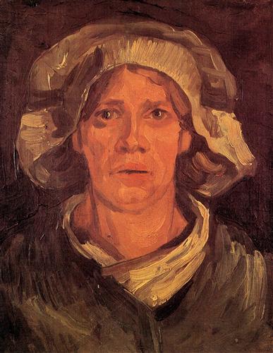 Постер (плакат) Head of a Peasant Woman with White Cap 6
