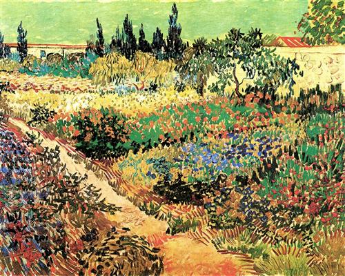 Постер (плакат) Flowering Garden with Path
