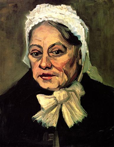 Постер (плакат) Head of an Old Woman with White Cap The Midwife
