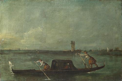 Постер (плакат) A Gondola on the Lagoon near Mestre

