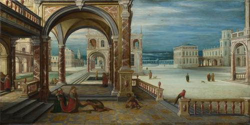 Постер (плакат) The Courtyard of a Renaissance Palace
