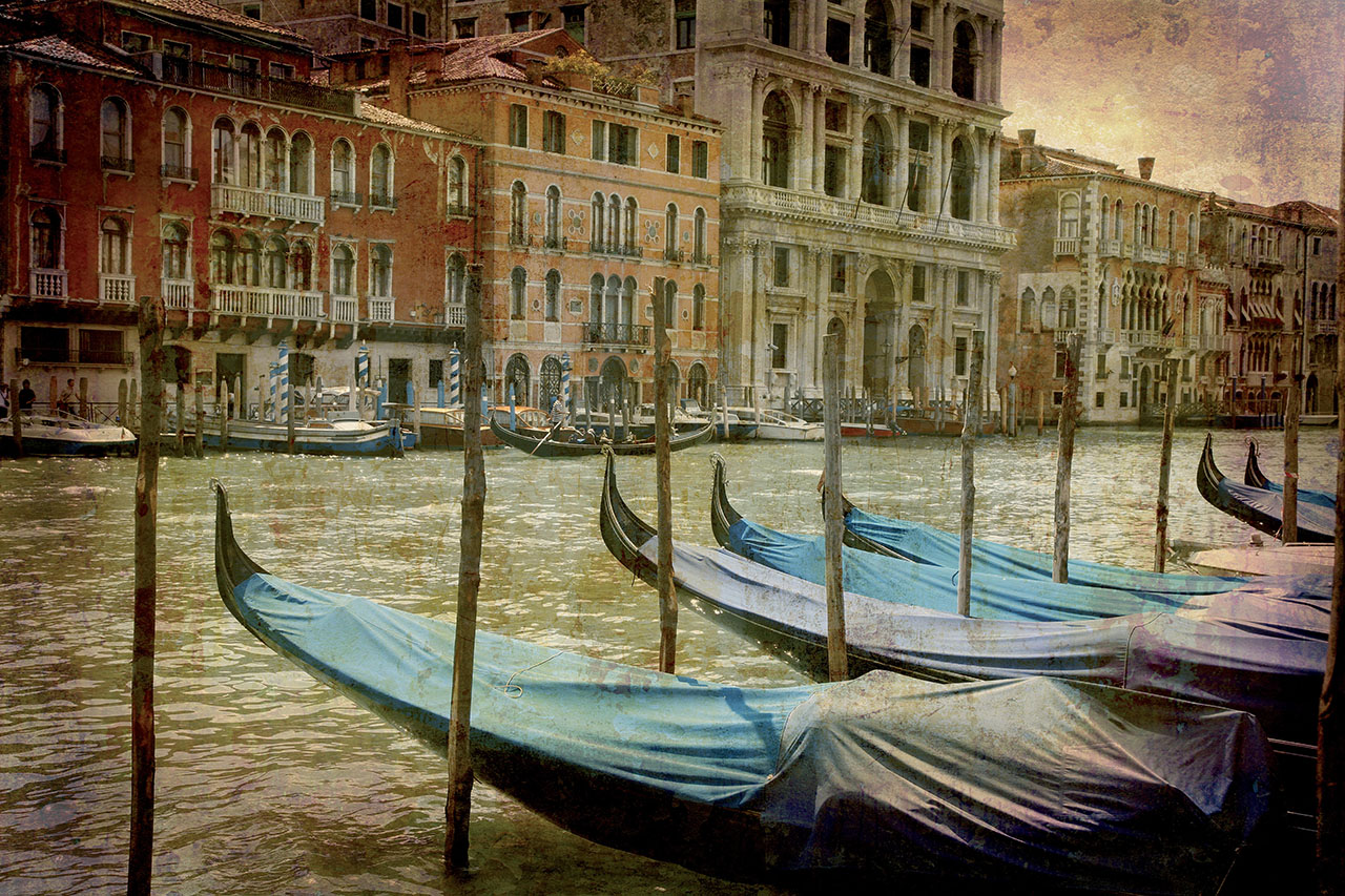 Постер (плакат) Венеция гранж