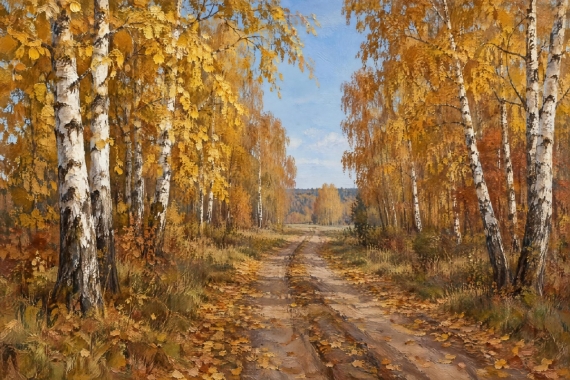 Постер Листопадная дорога