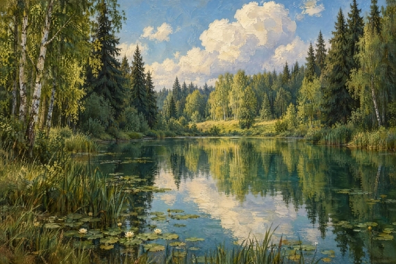 Постер Лесное озерцо