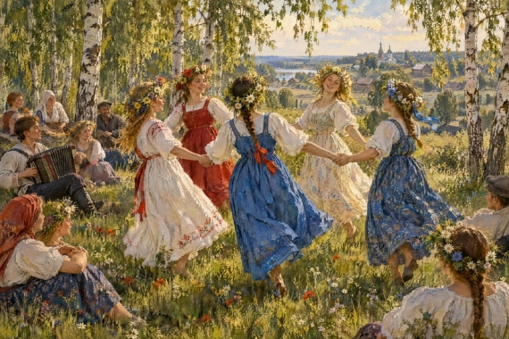 Постер Хоровод в берёзках