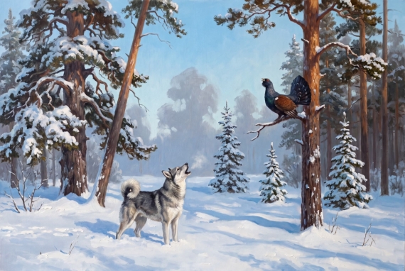 Постер Лайка у сосны