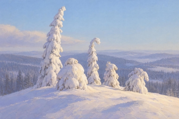Постер Снежные изваяния