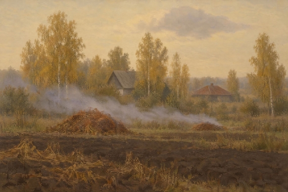 Постер Костры на огородах