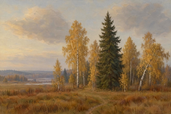 Постер Ель среди золота