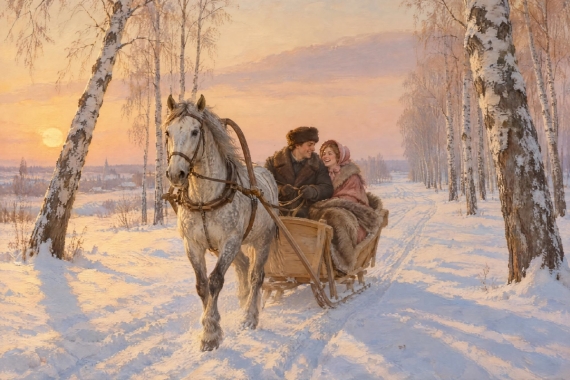 Постер Бубенцы в берёзах