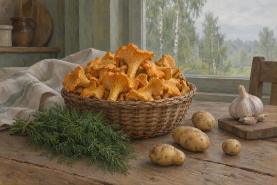 Постер Лисички и укроп