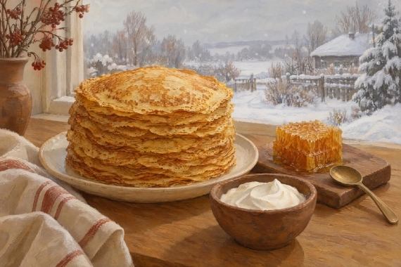 Постер Блины и соты