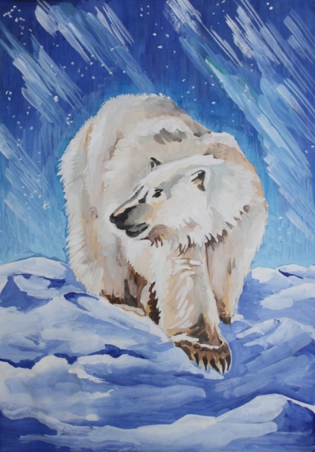 Постер (плакат) Белый медведь