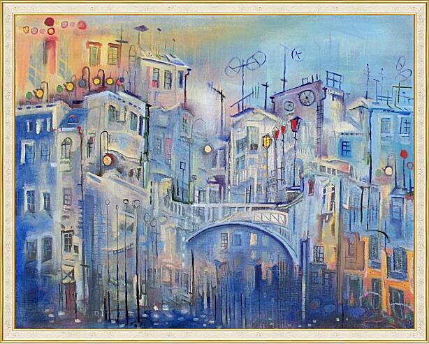 Картина - Голубой город