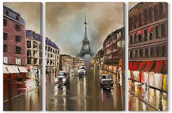 Модульная картина - Вечерний Париж