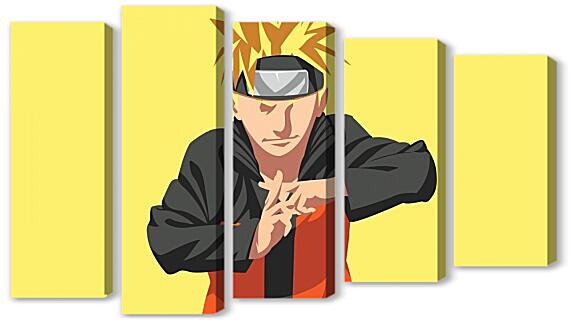 Модульная картина - Naruto Uzumaki minimal-art