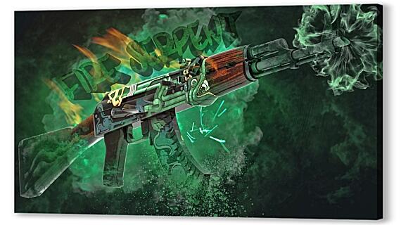 Картина маслом - АК-47 Огненный змей