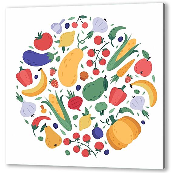 Картина маслом - Овощи и фрукты