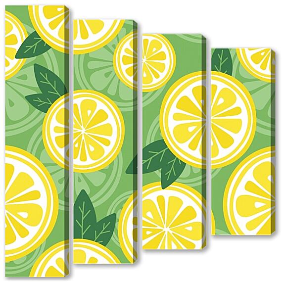 Модульная картина - Дольки лимона