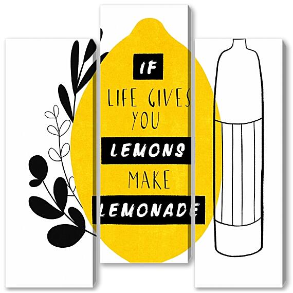 Модульная картина - Делай лимонад
