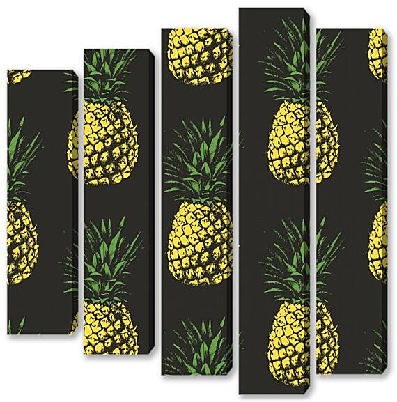 Модульная картина - Ананасики