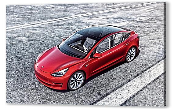 Картина маслом - Tesla Black Red
