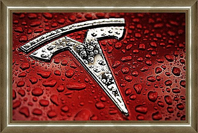 Картина - Tesla Metal Logo