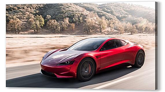 Картина маслом - Tesla Roadster