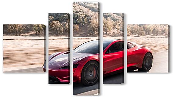 Модульная картина - Tesla Roadster