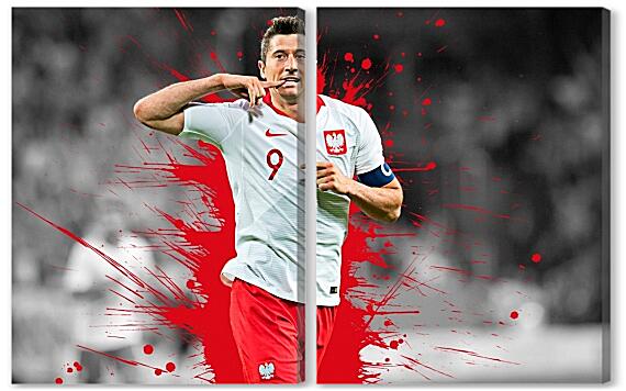 Модульная картина - Роберт Левандовски сборная Польши