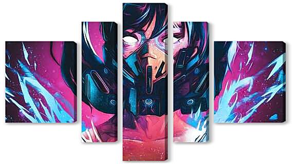 Модульная картина - В противогазе