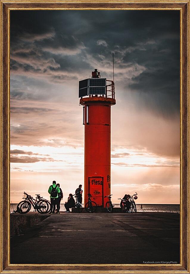 Картина - Рижский маяк