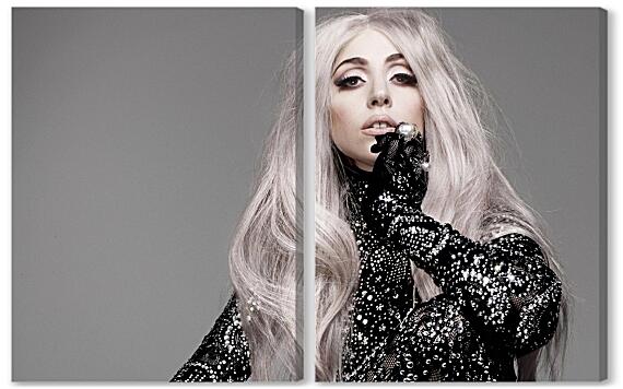 Модульная картина - Леди Гага с серыми волосами