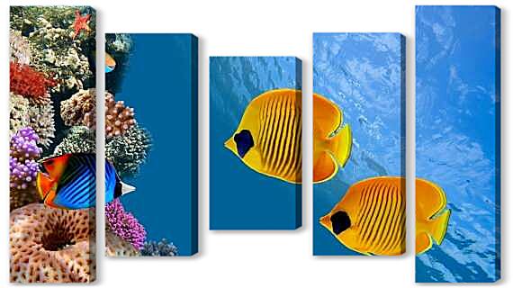 Модульная картина - Тропические рыбки