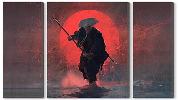 Модульная картина - Самурай