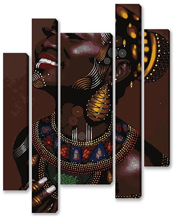 Модульная картина - Африканка