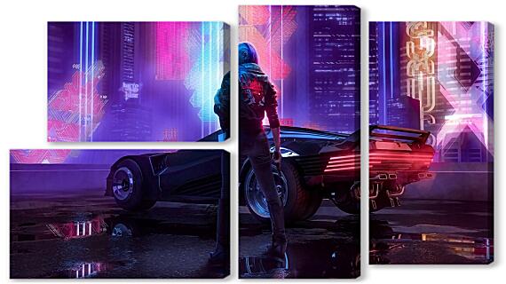 Модульная картина - Игра Cyberpunk 2077
