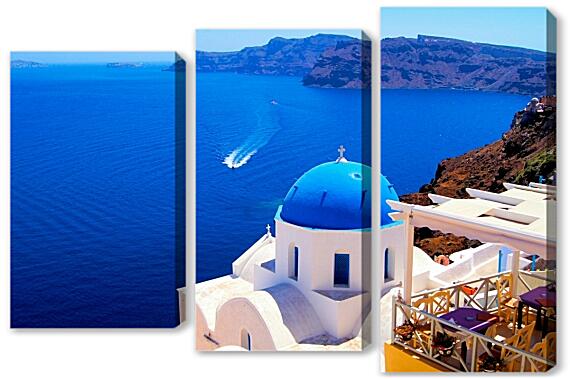 Модульная картина - Греция Санторини море
