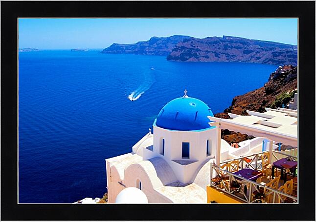 Картина - Греция Санторини море