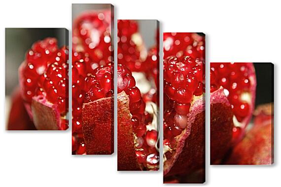 Модульная картина - Красный гранат