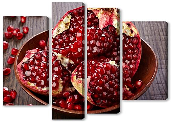 Модульная картина - Светлый гранат