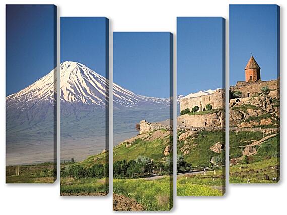 Модульная картина - Хор Вирап у горы Арарат