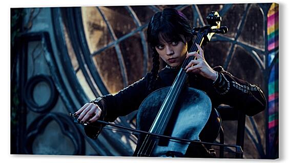 Постер (плакат) - Уэнздей играет на виолончели