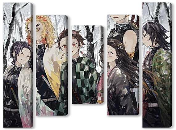 Модульная картина - Demon Slayer